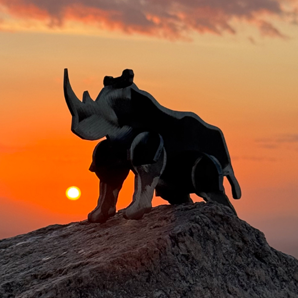 Rhino out of metal